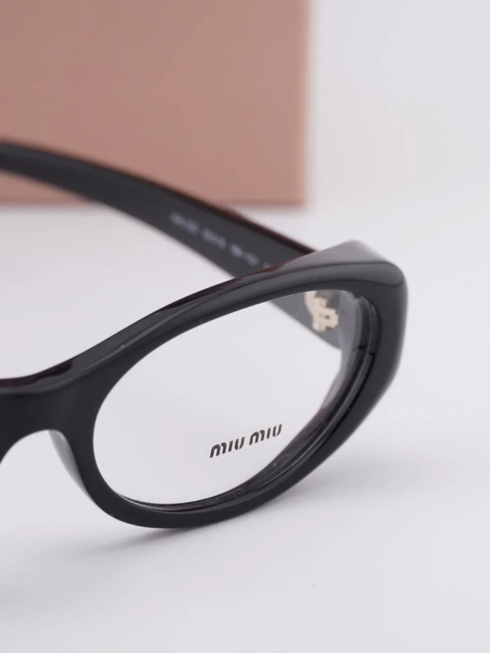 Miu Miu MU 03ZV 16K1O1 Oval Eyeglasses – Black 55mm